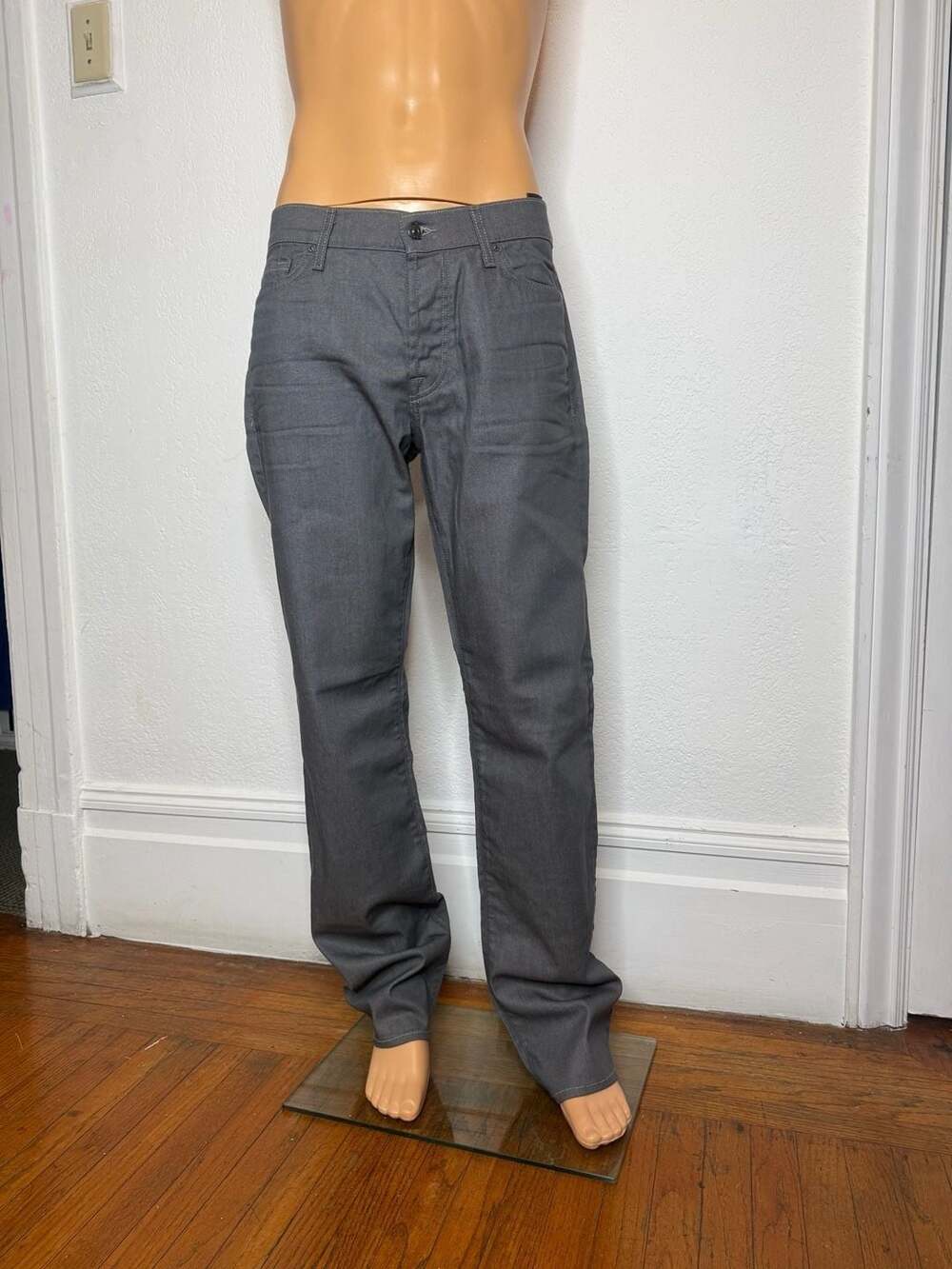 7 For All Mankind Standard Classic Straight Leg Jeans Grey